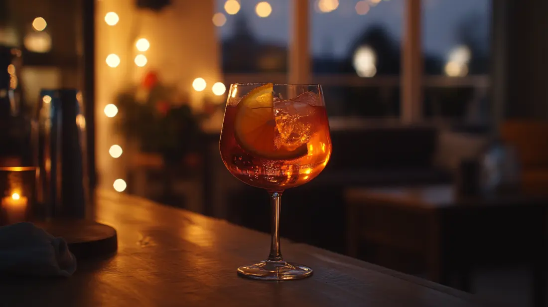 Aperol spritz in a wider glass